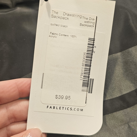 Fabletics Black Drawstring Backpack - Picture 6 of 9